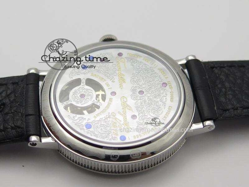 Grand Complication Tourbillon SS AXF White Dial On Black Leather Strap