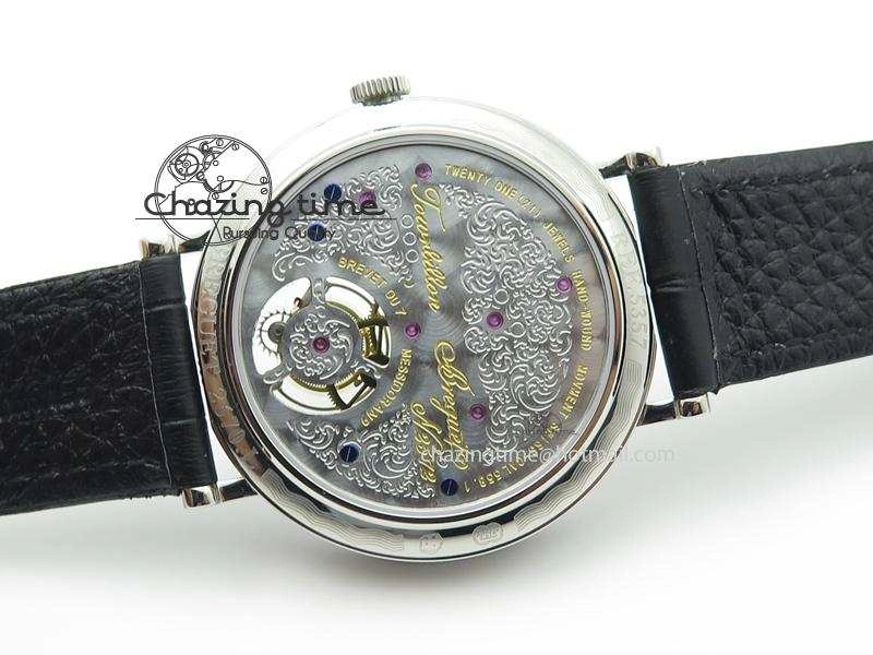 Grand Complication Tourbillon SS AXF White Dial On Black Leather Strap