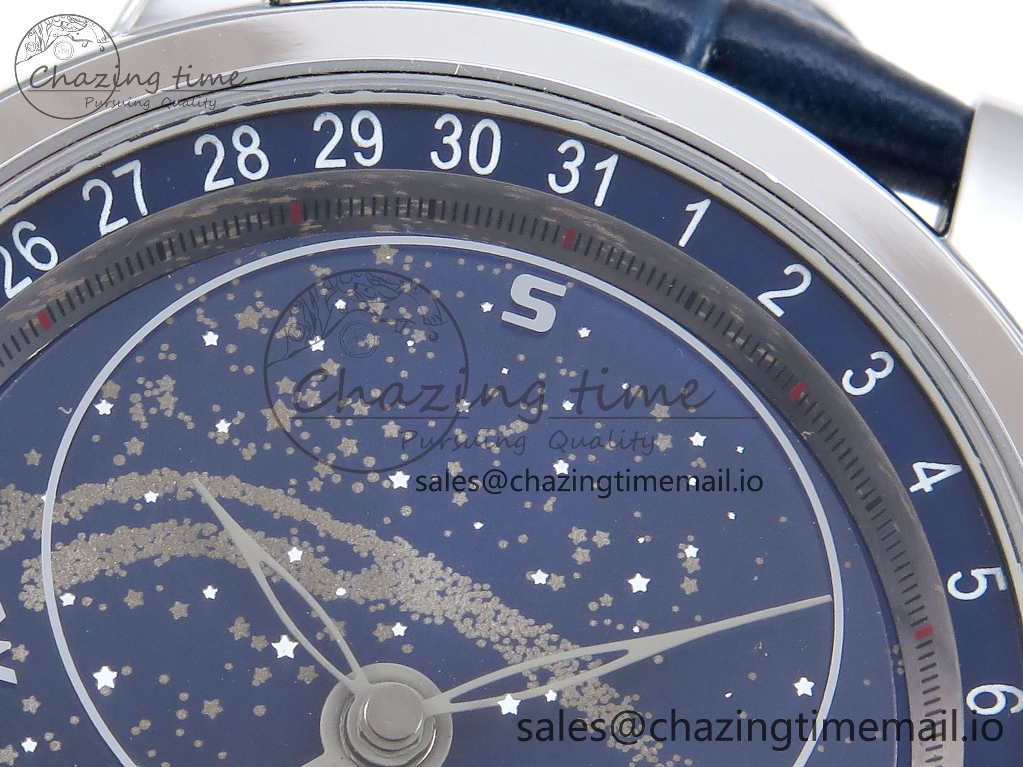 Grand Complications 6102G Moon SS YLF Blue Dial on Blue Leather Strap A240