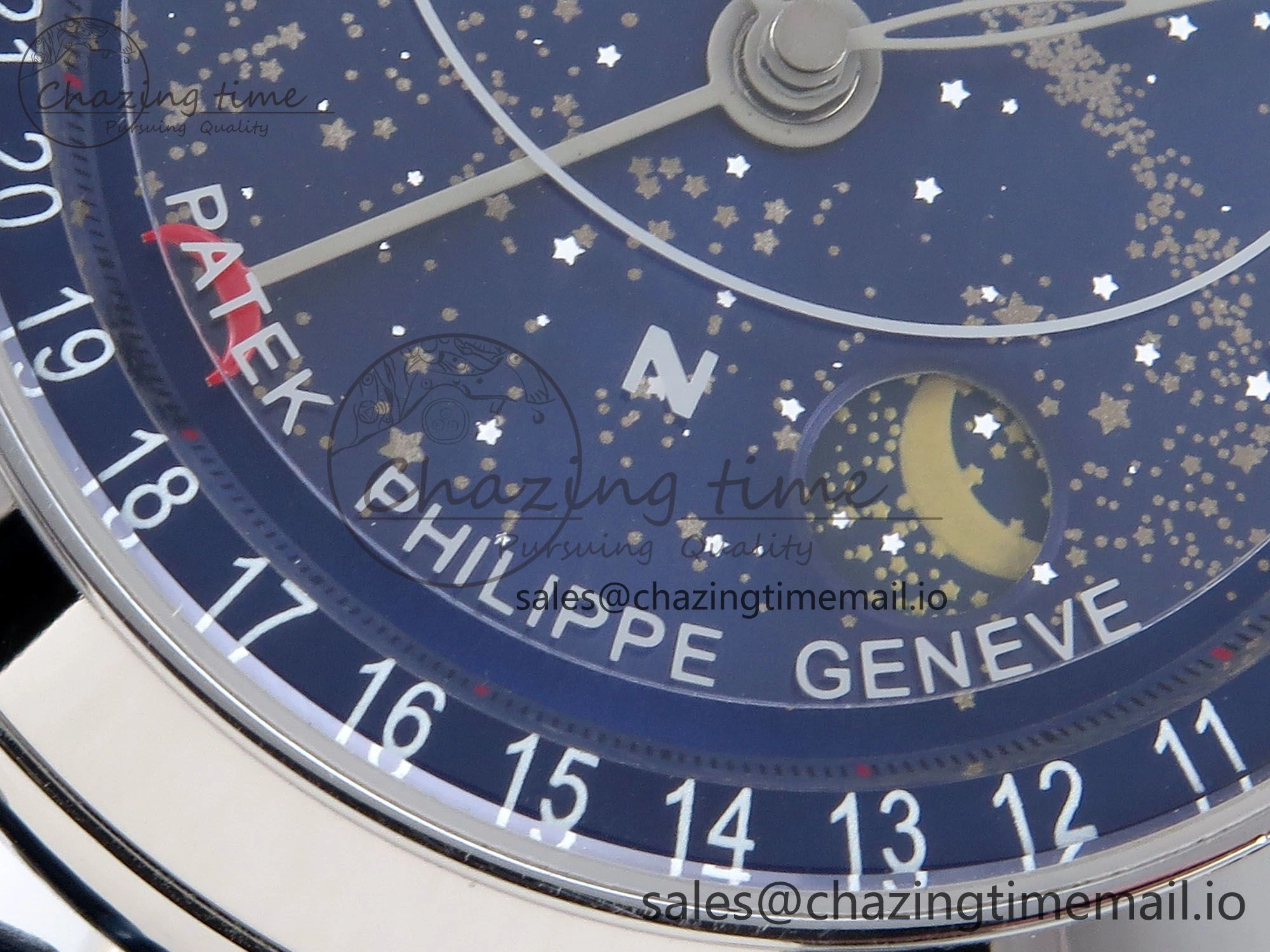Grand Complications 6102G Moon SS YLF Blue Dial on Blue Leather Strap A240