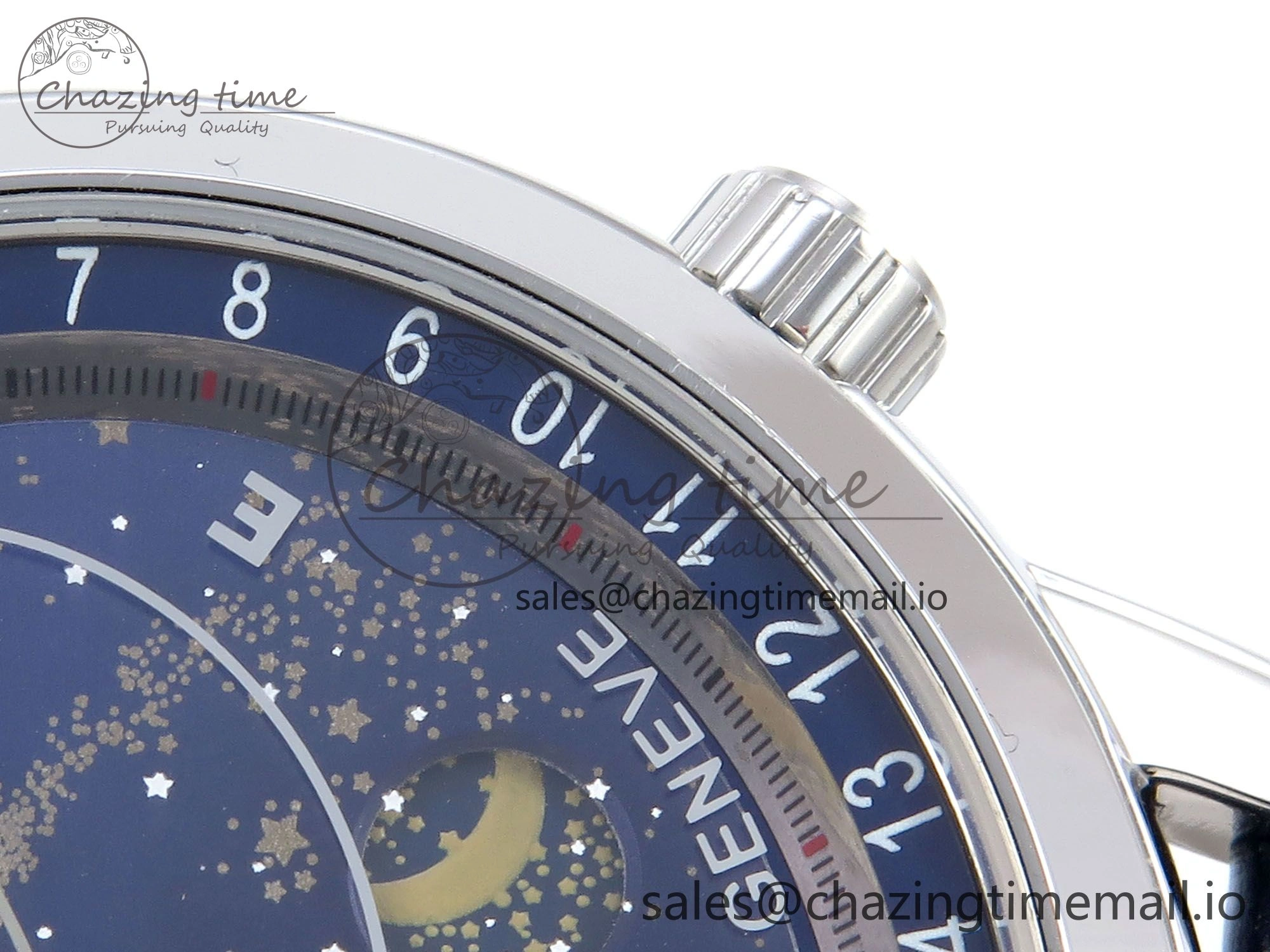 Grand Complications 6102G Moon SS YLF Blue Dial on Blue Leather Strap A240