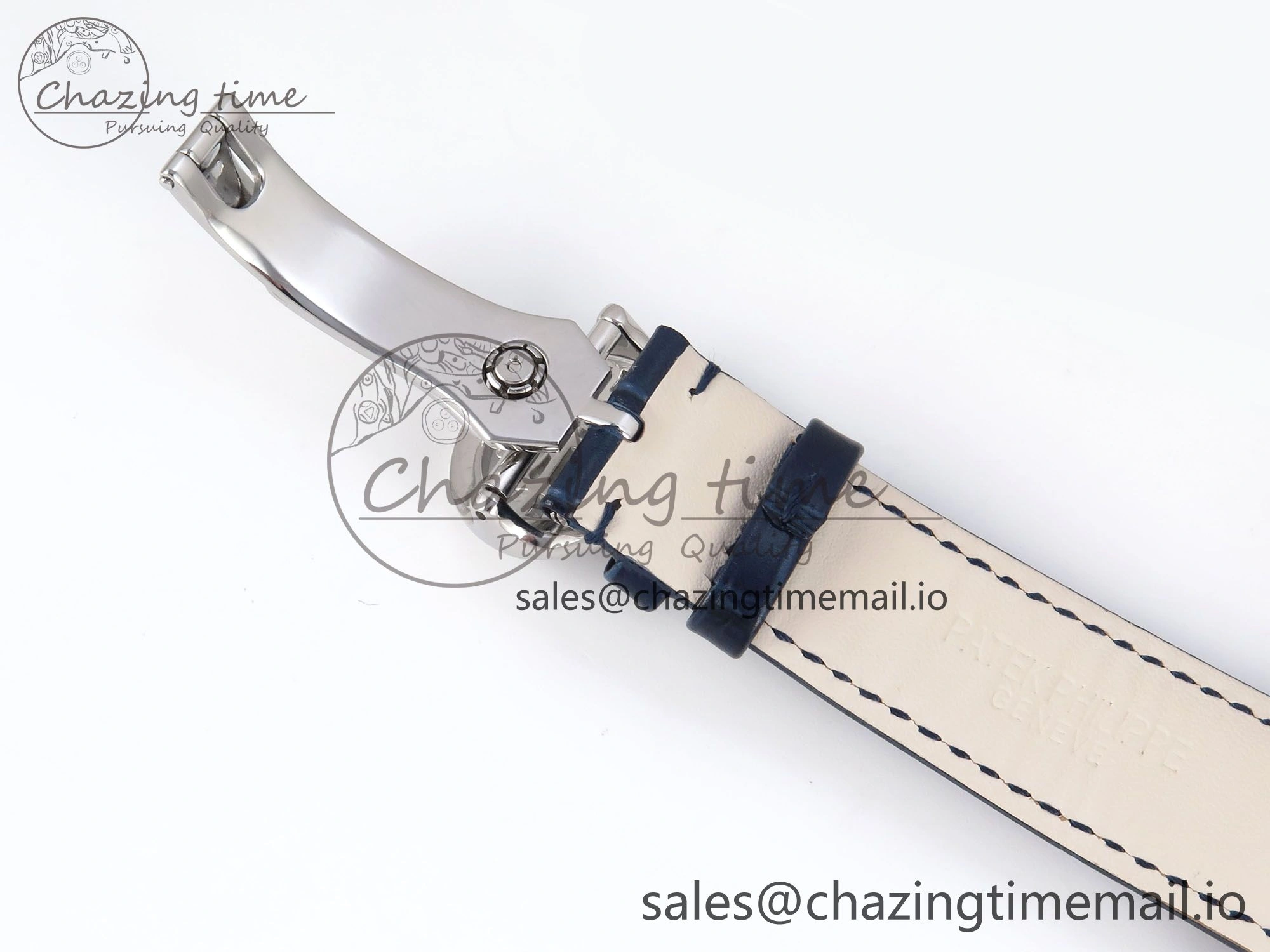 Grand Complications 6102G Moon YLF SS Blue Dial Crystal Bezel on Blue Leather Strap A240