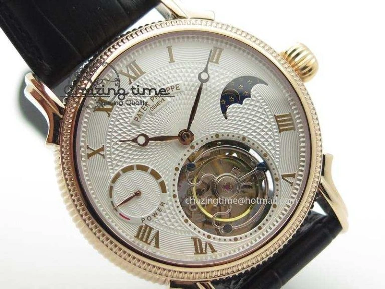 Grand Complications AXF Best Edition RG White Dial On Black Leather Strap