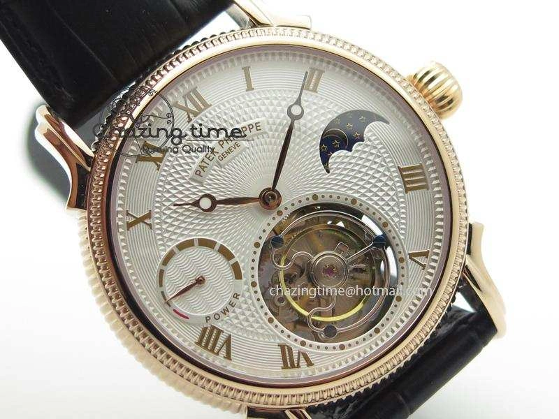 Grand Complications AXF Best Edition RG White Dial On Black Leather Strap