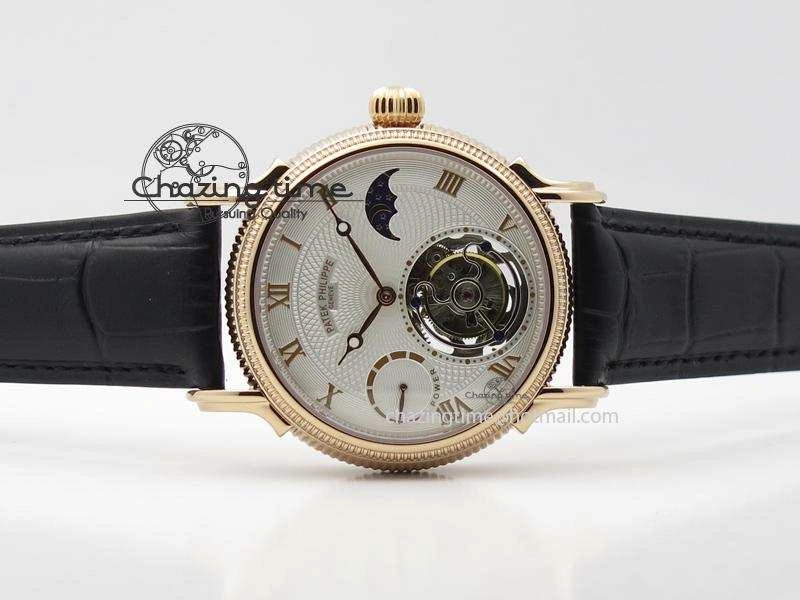 Grand Complications AXF Best Edition RG White Dial On Black Leather Strap