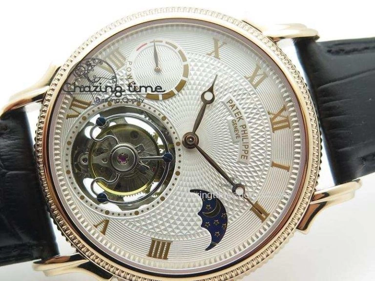 Grand Complications AXF Best Edition RG White Dial On Black Leather Strap