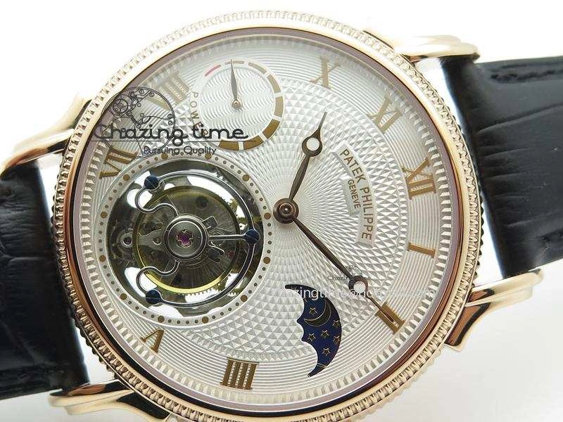 Grand Complications AXF Best Edition RG White Dial On Black Leather Strap