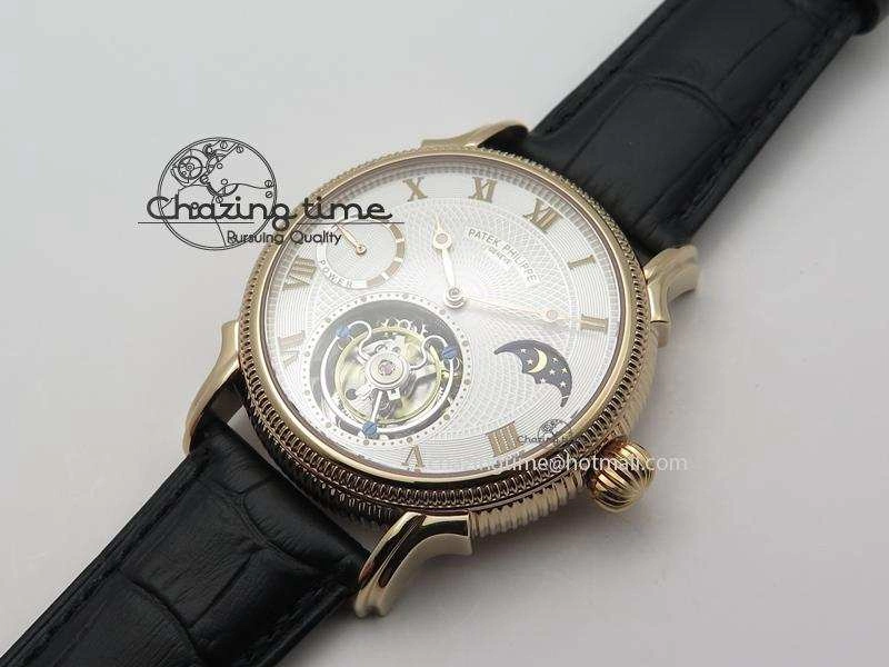 Grand Complications AXF Best Edition RG White Dial On Black Leather Strap