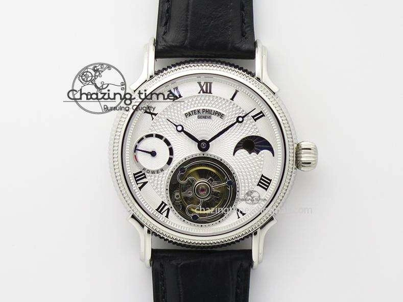 Grand Complications AXF Best Edition SS White Dial On Black Leather Strap