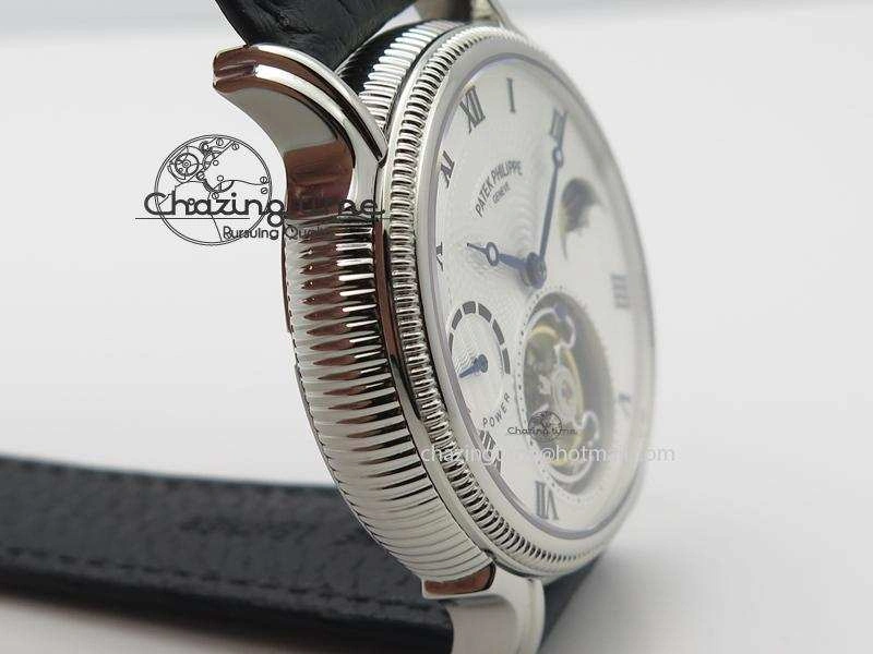Grand Complications AXF Best Edition SS White Dial On Black Leather Strap