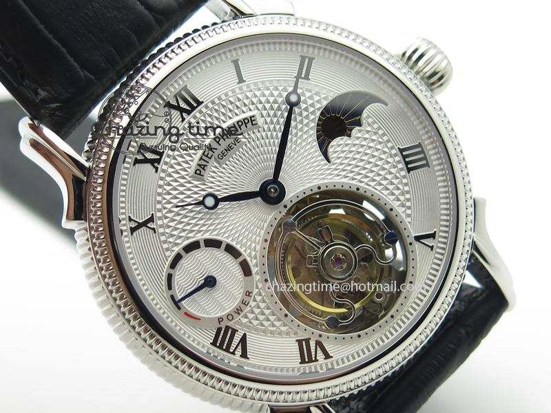 Grand Complications AXF Best Edition SS White Dial On Black Leather Strap