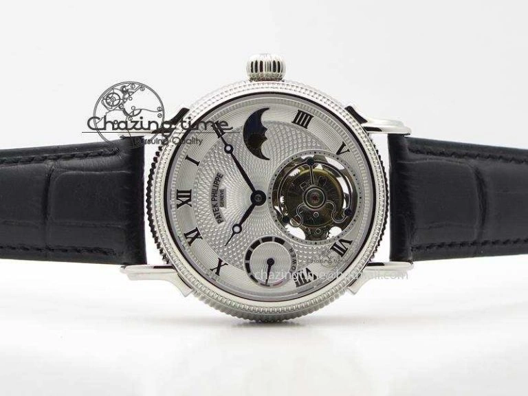 Grand Complications AXF Best Edition SS White Dial On Black Leather Strap