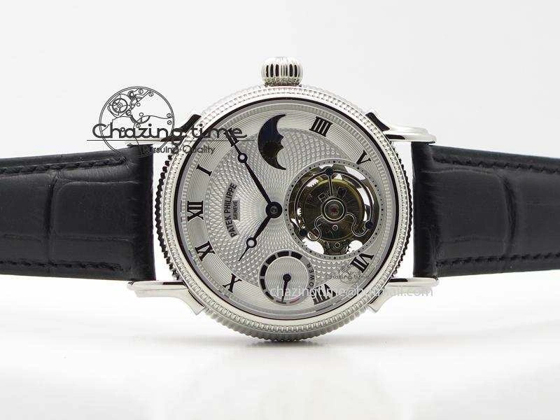 Grand Complications AXF Best Edition SS White Dial On Black Leather Strap