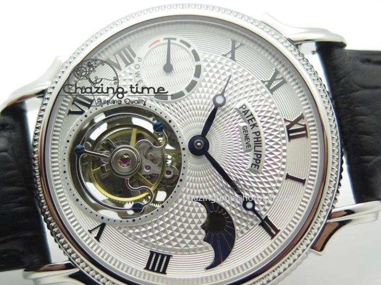 Grand Complications AXF Best Edition SS White Dial On Black Leather Strap