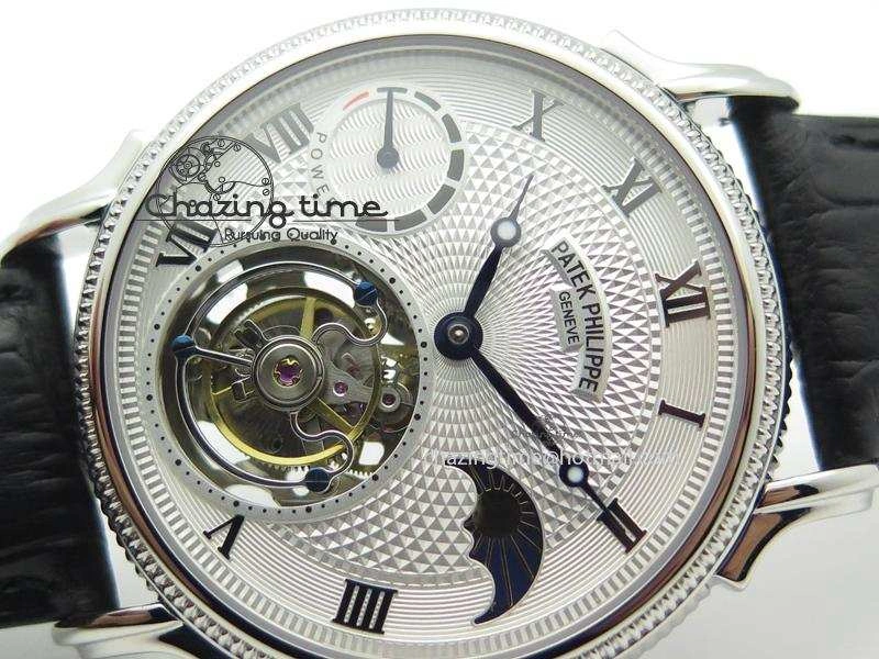 Grand Complications AXF Best Edition SS White Dial On Black Leather Strap