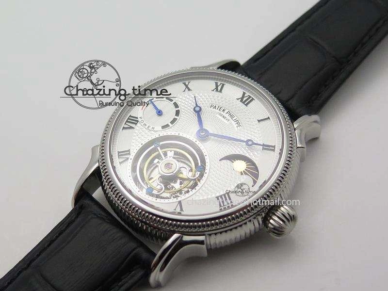 Grand Complications AXF Best Edition SS White Dial On Black Leather Strap
