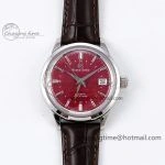 Grand Seiko Elegance Automatic SS GSF 1:1 Best Edition Cream Dial on Brown Leather Strap NH34