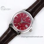 Grand Seiko Elegance Automatic SS GSF 1:1 Best Edition Cream Dial on Brown Leather Strap NH34