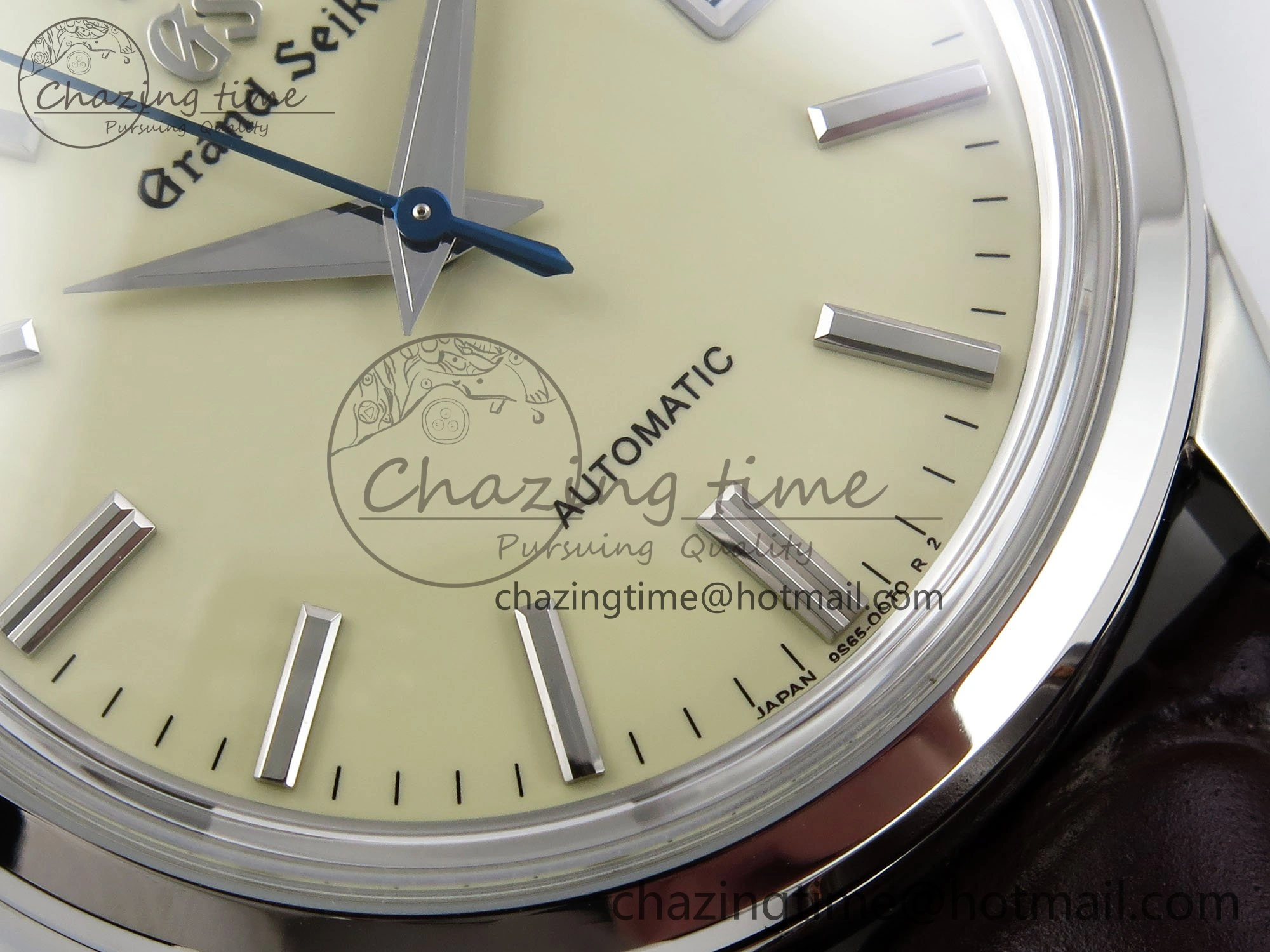 Grand Seiko Elegance Automatic SS GSF 1:1 Best Edition Cream Dial on Brown Leather Strap NH34