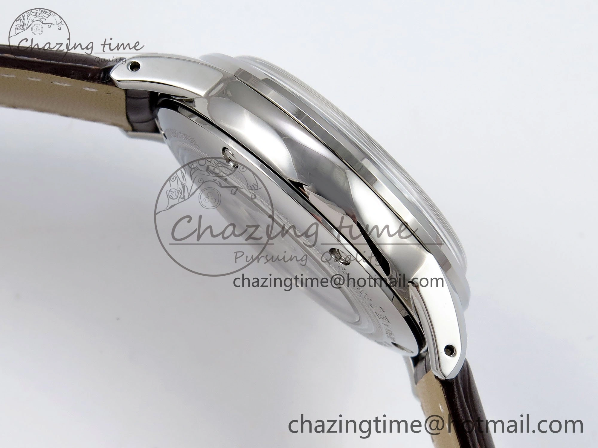 Grand Seiko Elegance Automatic SS GSF 1:1 Best Edition Cream Dial on Brown Leather Strap NH34