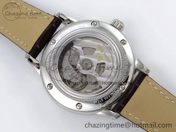 Grand Seiko Elegance Automatic SS GSF 1:1 Best Edition Cream Dial on Brown Leather Strap NH34