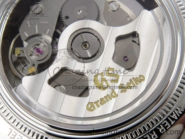 Grand Seiko Elegance Automatic SS GSF 1:1 Best Edition Cream Dial on Brown Leather Strap NH34
