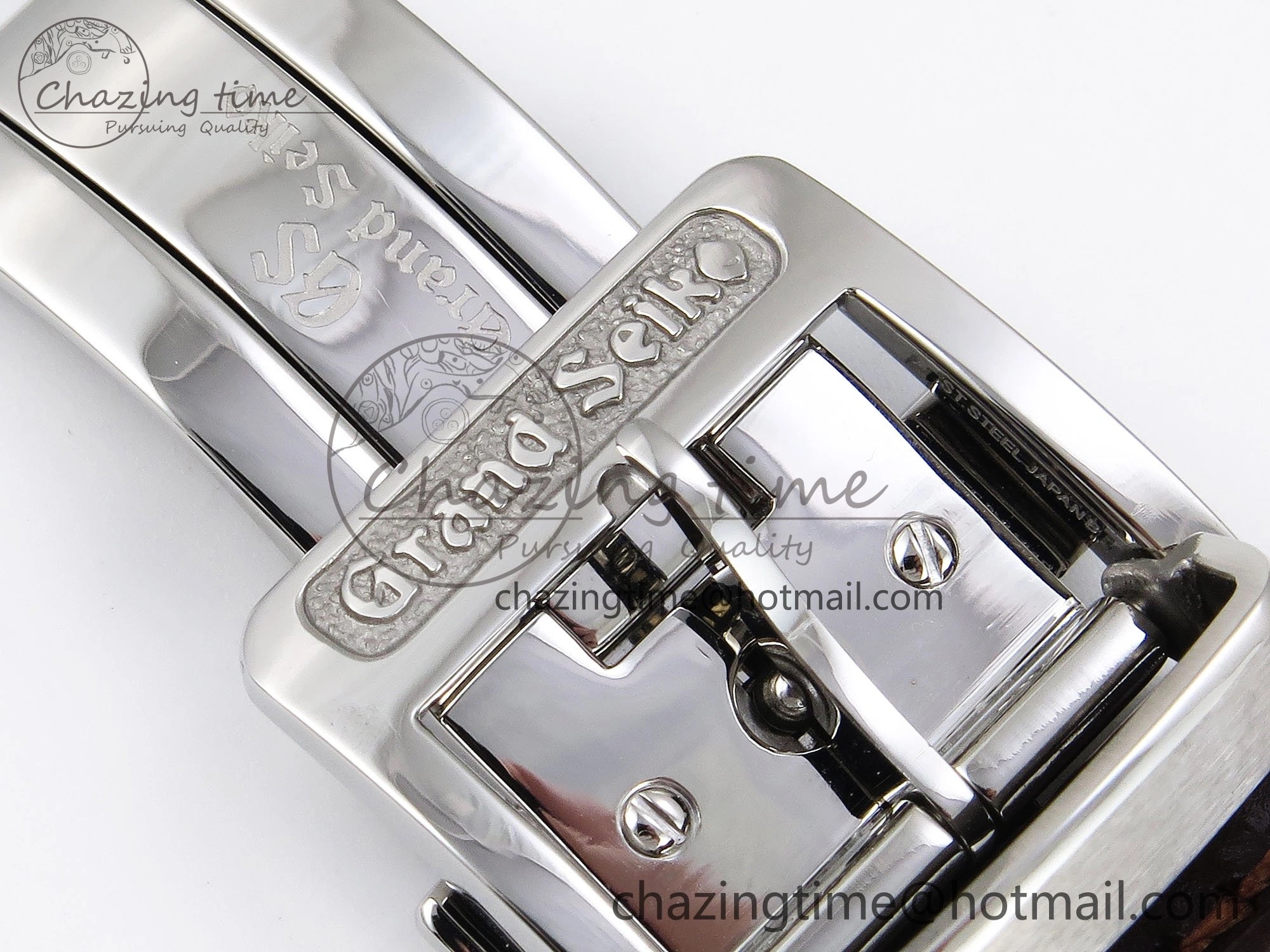 Grand Seiko Elegance Automatic SS GSF 1:1 Best Edition Cream Dial on Brown Leather Strap NH34