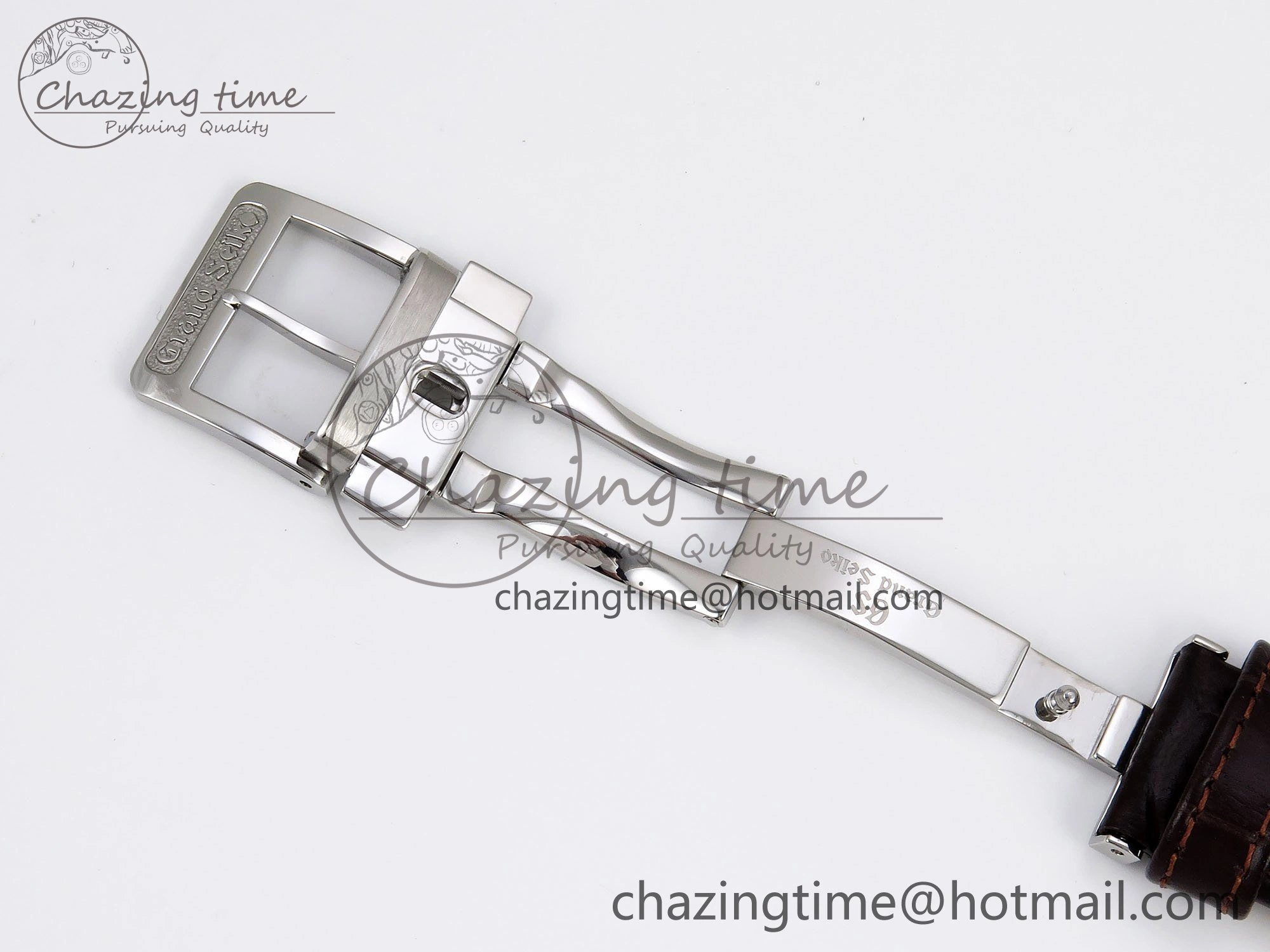 Grand Seiko Elegance Automatic SS GSF 1:1 Best Edition Cream Dial on Brown Leather Strap NH34