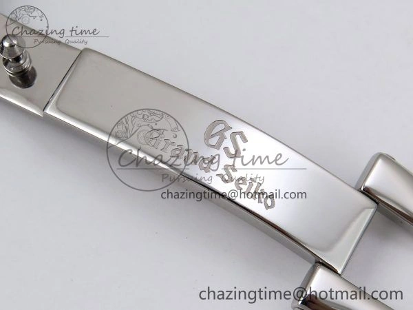 Grand Seiko Elegance GMT SS GSF 1:1 Best Edition Ice Blue Dial on Brown Leather Strap NH34