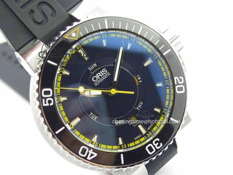 Great Barrier Reef Limited Edition II SS Black Dial On Black Rubber Strap A2836