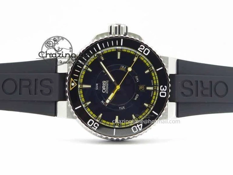 Great Barrier Reef Limited Edition II SS Black Dial On Black Rubber Strap A2836