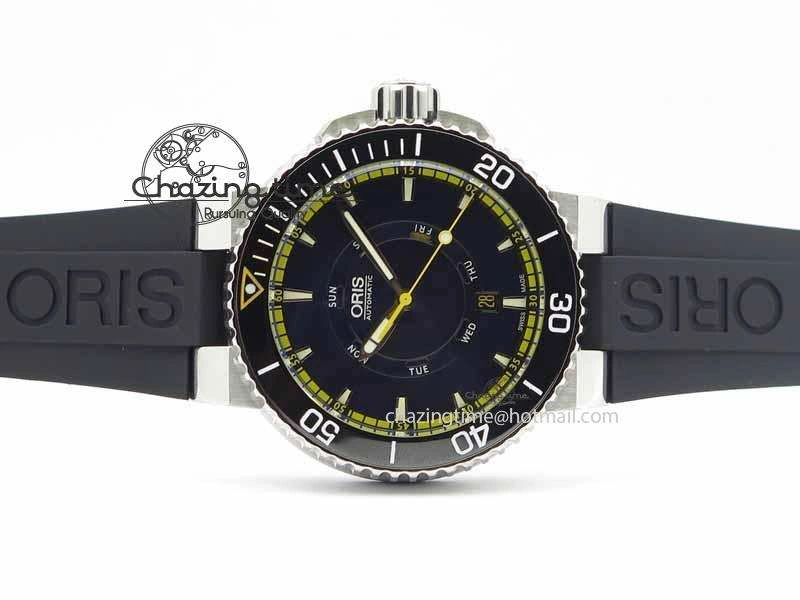 Great Barrier Reef Limited Edition II SS Black Dial On Black Rubber Strap A2836