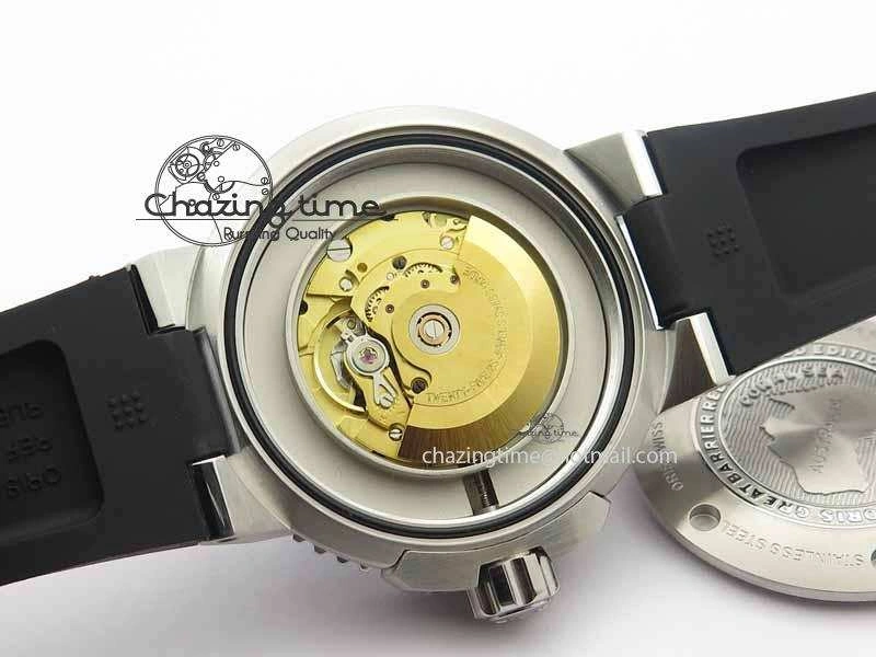 Great Barrier Reef Limited Edition II SS Black Dial On Black Rubber Strap A2836