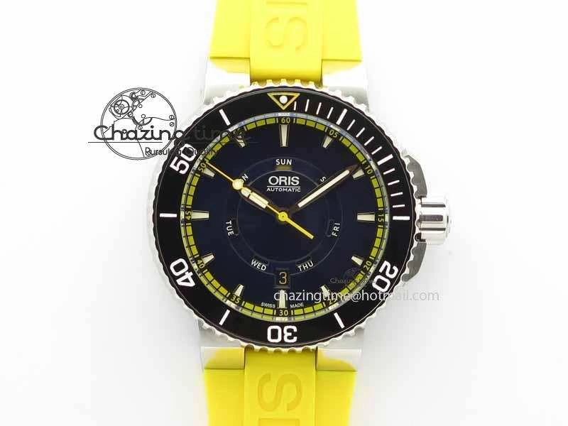 Great Barrier Reef Limited Edition II SS Blue Dial On Yellow Rubber Strap A2836