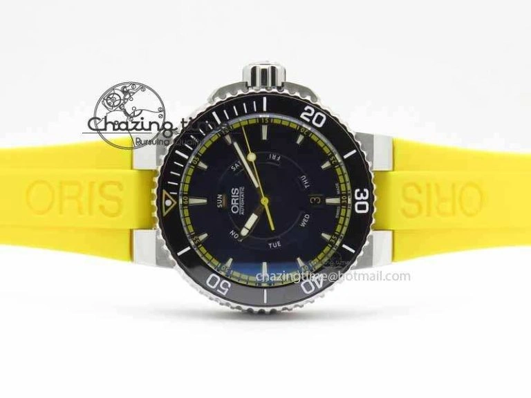 Great Barrier Reef Limited Edition II SS Blue Dial On Yellow Rubber Strap A2836