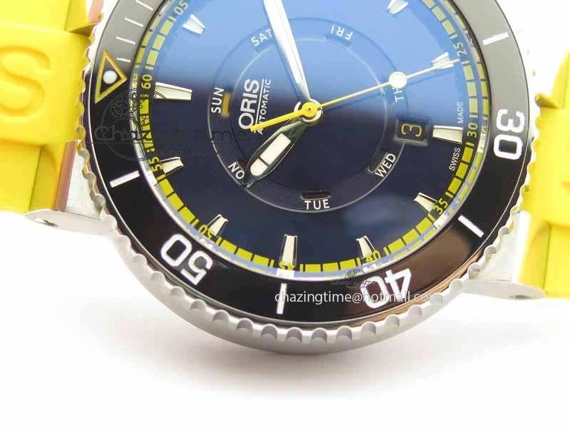 Great Barrier Reef Limited Edition II SS Blue Dial On Yellow Rubber Strap A2836