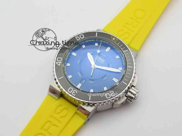 Great Barrier Reef Limited Edition II SS Blue Dial On Yellow Rubber Strap A2836