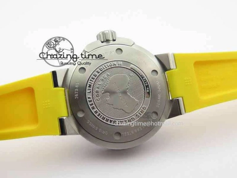 Great Barrier Reef Limited Edition II SS Blue Dial On Yellow Rubber Strap A2836