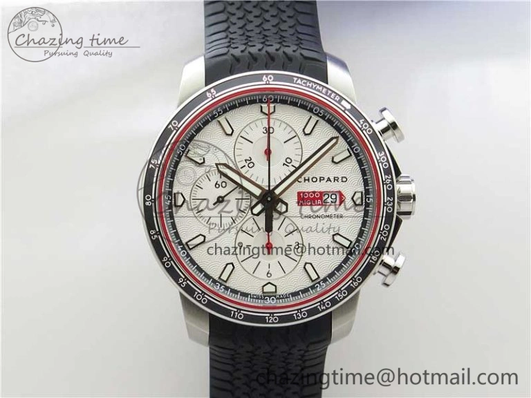 HAPPY SPORT AUTOMATIC RG 36MM CRYSTAL YYF 1:1 BEST EDITION WHITE DIAL ON BLACK LEATHER STRAP A2892