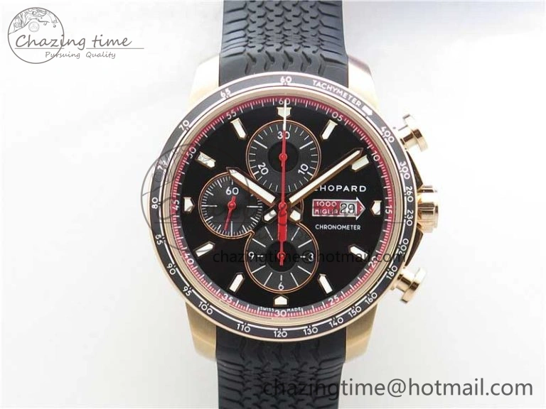 HAPPY SPORT AUTOMATIC RG 36MM CRYSTAL YYF 1:1 BEST EDITION WHITE DIAL ON BLACK LEATHER STRAP A2892