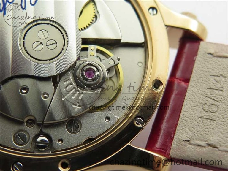 HAPPY SPORT AUTOMATIC RG 36MM ZF 1:1 BEST EDITION RED MOP DIAL ON RED LEATHER STRAP MIYOTA 9015