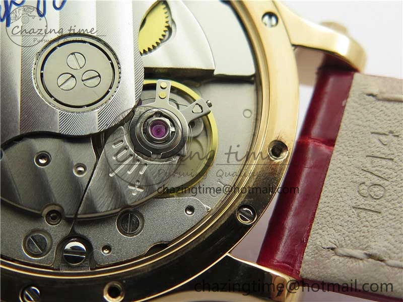HAPPY SPORT AUTOMATIC RG 36MM ZF 1:1 BEST EDITION RED MOP DIAL ON RED LEATHER STRAP MIYOTA 9015