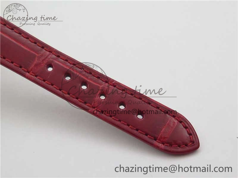 HAPPY SPORT AUTOMATIC RG 36MM ZF 1:1 BEST EDITION RED MOP DIAL ON RED LEATHER STRAP MIYOTA 9015