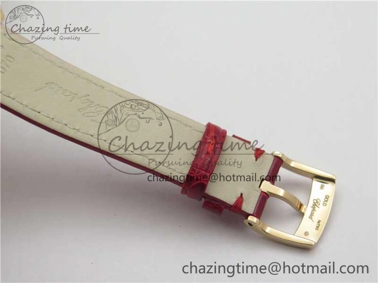 HAPPY SPORT AUTOMATIC RG 36MM ZF 1:1 BEST EDITION RED MOP DIAL ON RED LEATHER STRAP MIYOTA 9015