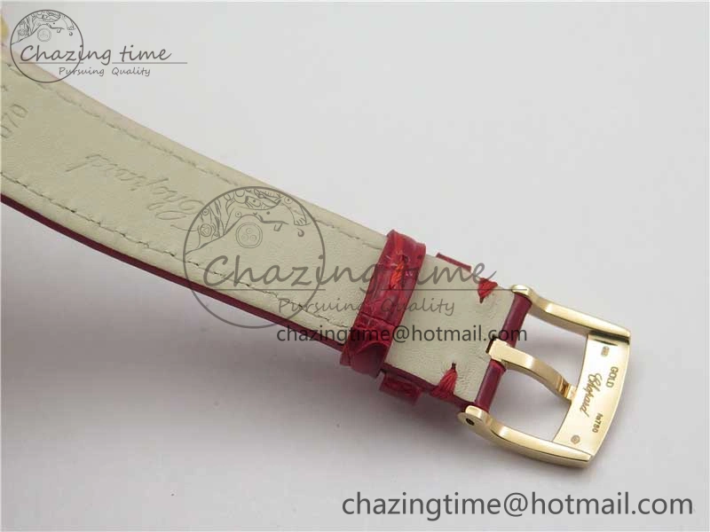 HAPPY SPORT AUTOMATIC RG 36MM ZF 1:1 BEST EDITION RED MOP DIAL ON RED LEATHER STRAP MIYOTA 9015