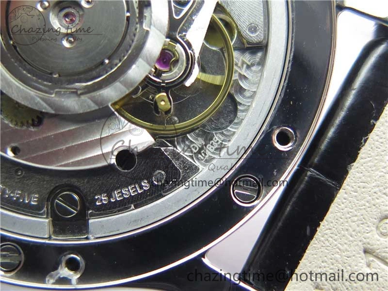 HAPPY SPORT AUTOMATIC SS RG 36MM YYF 1:1 BEST EDITION WHITE DIAL ON BLACK LEATHER STRAP A2892