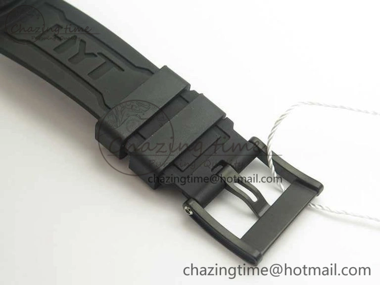 HTY DLC CYF White Dial Black Crown On Black Rubber Strap Asian Movement HTY Cal.101