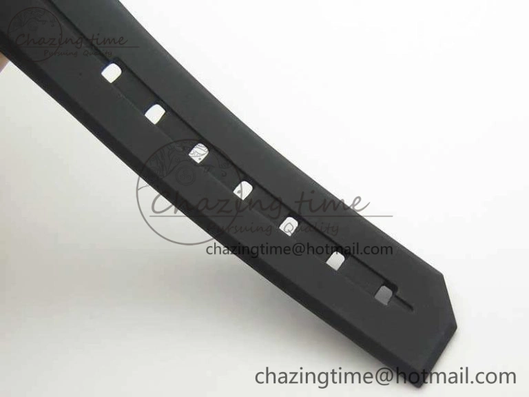 HTY RG DLC CYF White Dial Black Crown On Black Rubber Strap Asian Movement HTY Cal.101