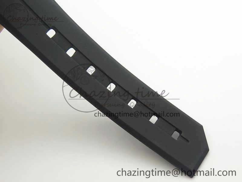 HTY RG DLC CYF White Dial Black Crown On Black Rubber Strap Asian Movement HTY Cal.101