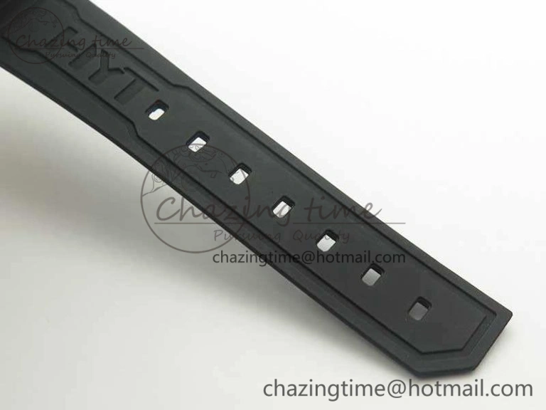 HTY RG DLC CYF White Dial Black Crown On Black Rubber Strap Asian Movement HTY Cal.101